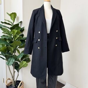 Black double breasted coat